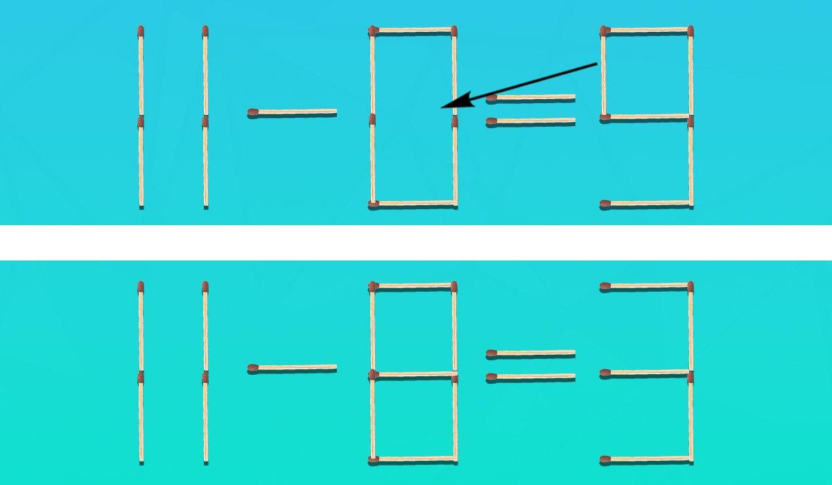 Tu si môžete pozrieť, ktoré zápalky treba presunúť kam, aby bola rovnosť správna / koláž Moje