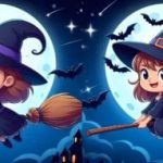 IQ test: nájdite 2 rozdiely na obrázkoch čarodejnice na metle